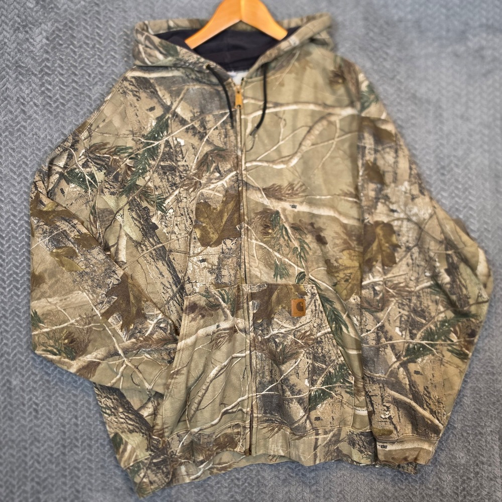 Carhartt Mens 4XL Realtree AP Camo Full Zip Hoodie Hooded Sweatshirt